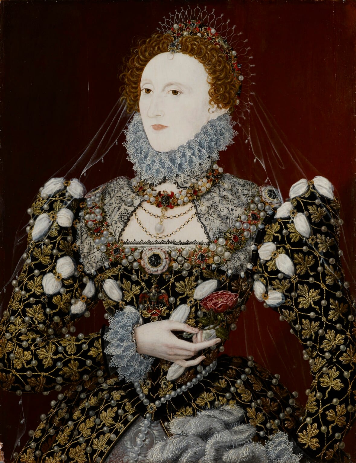 Portrait of Queen Elizabeth I, the Virgin Queen who reigned 1558-1603